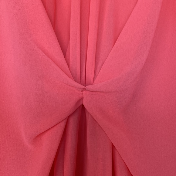 Sheer Coral Pink Blouse size Medium - Picture 3 of 4